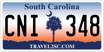 SC license plate CNI348