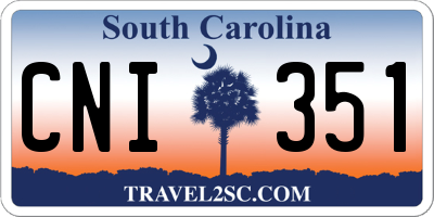 SC license plate CNI351