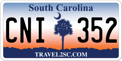 SC license plate CNI352