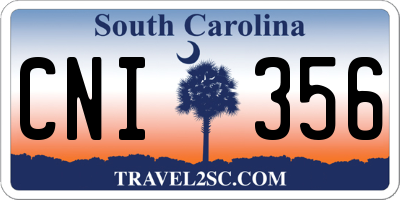 SC license plate CNI356