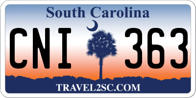 SC license plate CNI363