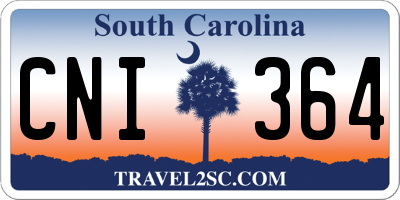 SC license plate CNI364