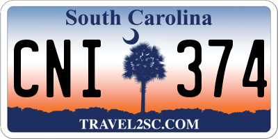 SC license plate CNI374