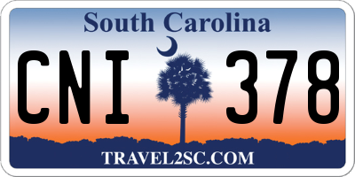 SC license plate CNI378