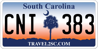 SC license plate CNI383