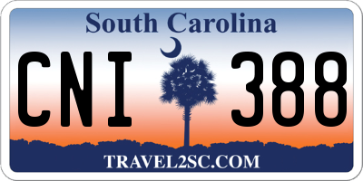 SC license plate CNI388