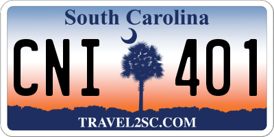 SC license plate CNI401
