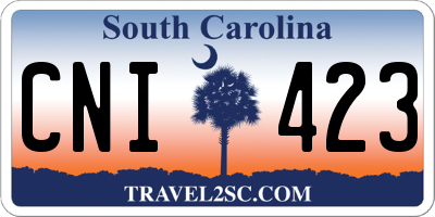 SC license plate CNI423
