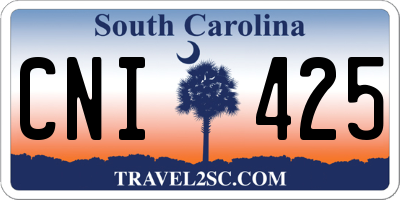 SC license plate CNI425