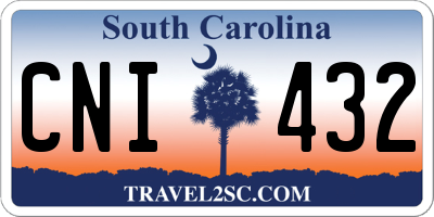 SC license plate CNI432