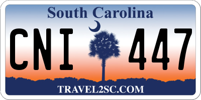 SC license plate CNI447