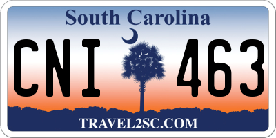 SC license plate CNI463