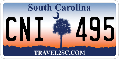 SC license plate CNI495