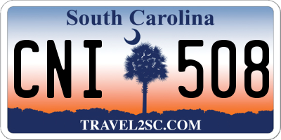 SC license plate CNI508