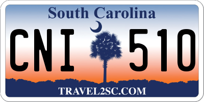 SC license plate CNI510