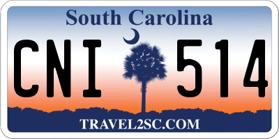SC license plate CNI514