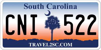 SC license plate CNI522