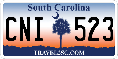 SC license plate CNI523