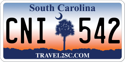 SC license plate CNI542