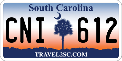 SC license plate CNI612
