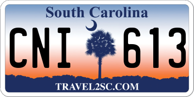 SC license plate CNI613