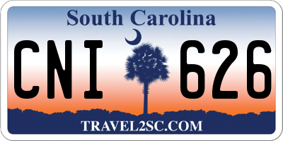 SC license plate CNI626