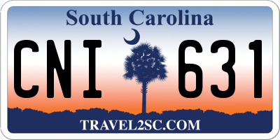 SC license plate CNI631