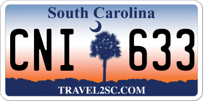 SC license plate CNI633