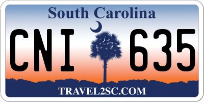 SC license plate CNI635