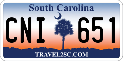 SC license plate CNI651