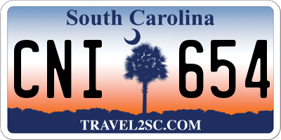 SC license plate CNI654