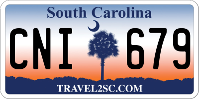 SC license plate CNI679