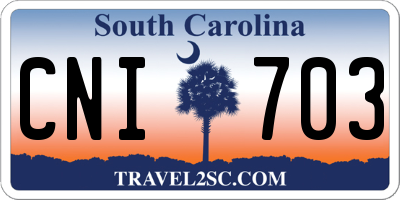 SC license plate CNI703