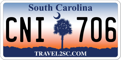 SC license plate CNI706