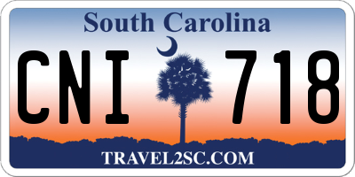 SC license plate CNI718