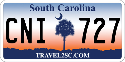 SC license plate CNI727