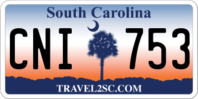 SC license plate CNI753