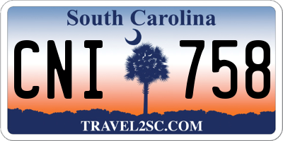 SC license plate CNI758