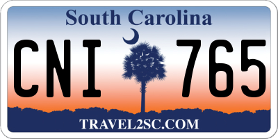 SC license plate CNI765