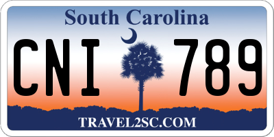 SC license plate CNI789