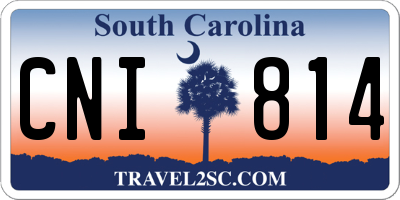 SC license plate CNI814