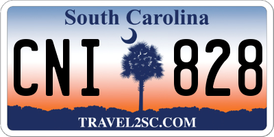 SC license plate CNI828
