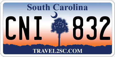 SC license plate CNI832