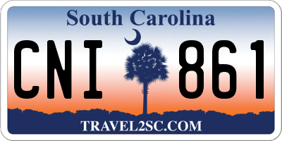 SC license plate CNI861