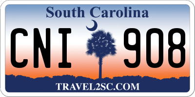 SC license plate CNI908