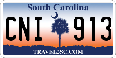 SC license plate CNI913