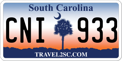 SC license plate CNI933