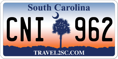 SC license plate CNI962