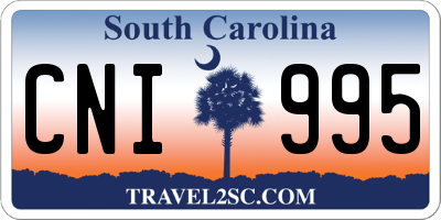 SC license plate CNI995