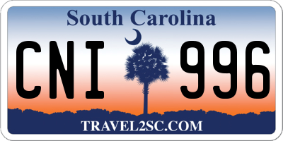 SC license plate CNI996